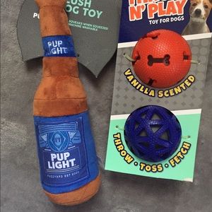 PupLight Plush Dog Toy & 2pc Ball Set